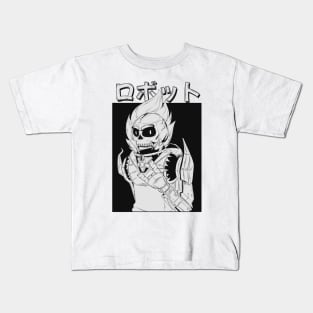 Skull robot illustration Kids T-Shirt